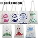 [HUGE SAVING LIMITED LEFT] 10 Pack Easter Bag Bunny Canvas Bag With Bunny Easter Egg Hunt Design Bag Carrying Eggs/Gifts for Easter Party,Bunny Cute Tote,Load Up To 65 Lb (Handbag-10Pack)