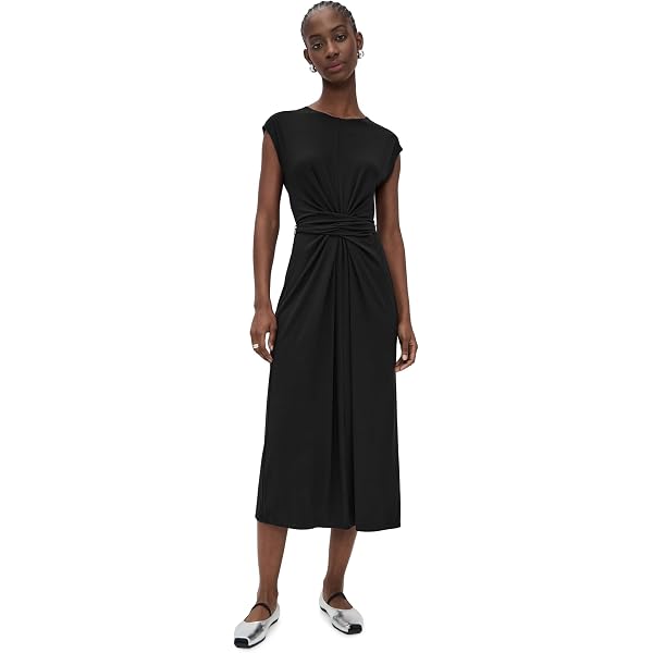 vince leather trim shirt dress VINCE LEATHER TRIM DRESS  Clique Boutique