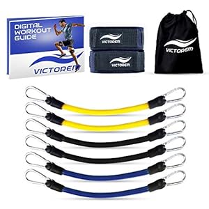Victorem Speed and Agility Leg Resistance Bands – Ultimate Speed Bands Set – Physical Fitness Workout Strength Training…