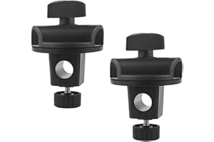 HINTRMENT 2pcs Adjustable Microphone Clip Holder with Swiveling Grip Head Joint, Universal Boom Arm Extension