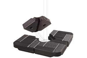 FRUITEAM 4-Pcs Patio Offset Umbrella Base, Heavy Duty Cantilever Umbrellas Weight Stand, Water Sand Filling Spouts, 190lbs Weights Base for 8-10ft Outdoor Hanging Umbrellas Use