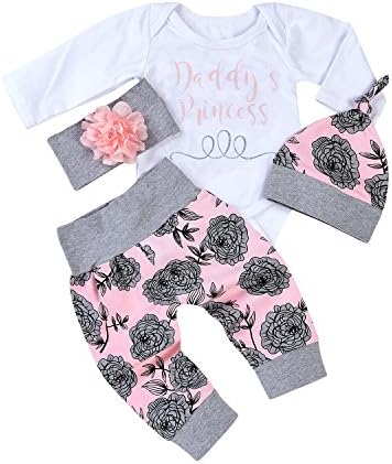 Fashion Baby Clothes Set, Cute Newborn Infant Baby Boy Girl Clothes Letter Rompers Coat Pants Clothes Set (White, 3-6months)