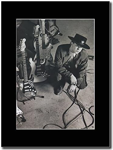 gasolinerainbows - Stevie Ray Vaughan - SVR 1989 - Matted Mounted Magazine Promotional Artwork on a Black Mount