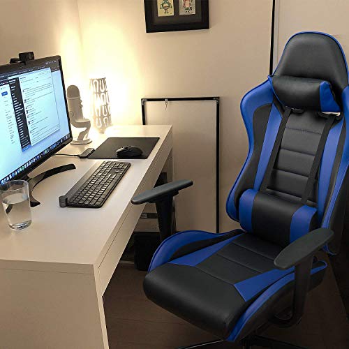 JUMMICO Gaming Chair HighBack PU Leather Racing Chair Ergonomic Computer Desk Executive Home