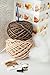Pudgy Rabbit Beginner Crochet Kit Made in USA - Complete Craft Kit with Viedo Tutorials - Learn to Crochet - DIY Craft Kit (Tan Dog)