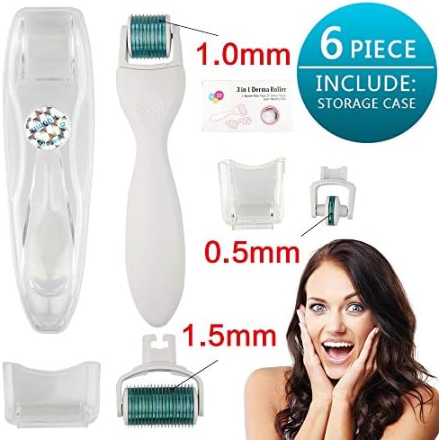 0.5+1.0+1.5mm Derma Roller Kit - Microdermabrasion Roller New Skin Care Facial Needle Roller Home Use Beauty Skin Care