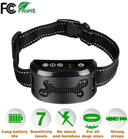 Kapoo Bark Collar[UPGRADE 2018]-Pet Safe Waterproof Dog Shock Anti-Barking Collar Stop Barking Collar Trainer Recommended No Bark Control Collar for S/M/L Dogs