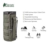 MILITARY UNIFORMS Outdoor Gear Mesh Flask Bag Drawstring Water Bottle Pouch Molle Water Bottle Attachment ACU CP Camouflage Tactical Hiking Camping 1000D Nylon Anti-Tear Oxford Cloth (Gray)