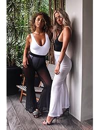 Bañador de malla para dama, transparente, sexy, para la playa, para ver a través de la natación