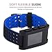 Moretek Sport Watch Bands Quick Release Wrist Strap Silicone Replacement Bands for 20mm 22mm Smart Watch (Black+Blue, 22mm)