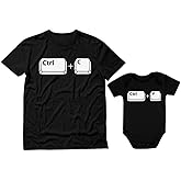 Tstars Ctrl C Ctrl V Dad Baby Shirts - Funny Matching Father and Son Outfits - Daddy Daughter Gift for Father's Day