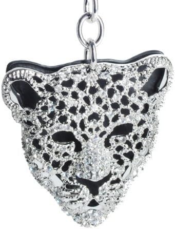 Lilly Rocket Leopard Face Key chain ,with Swarovski Crystals