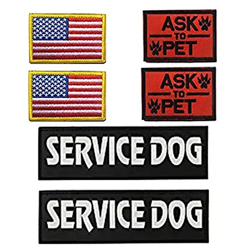 Homiego Morale Service Dog Hook & Loop Patches for Pet Tactical K9 Service Harness Vest