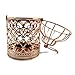 Small Decorative Candle Lanterns,Vintage Style Tealight Candle Holders Metal Hanging Lantern for Outdoor or Indoor Table Top Wedding Party Accessories,5.5 inch Height,Rose Gold