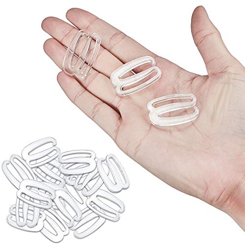 40 Pieces Swimsuit Bra Hooks Bra Slide Hook Bra Strap Hook Replacement for Swimsuit Tops and