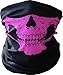 GAMPRO Breathable Seamless Tube Skull Face Mask, Dust-proof Windproof Motorcycle Bicycle Bike Face Mask for Cycling, Hiking, Camping, Climbing, Fishing, Hunting, Motorcycling (Black&Pink)