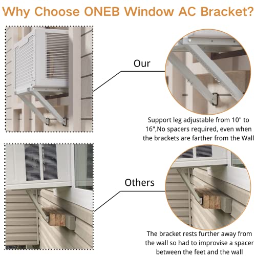 Air Conditioner Support Bracket No Drilling,Easy To Install,Window AC