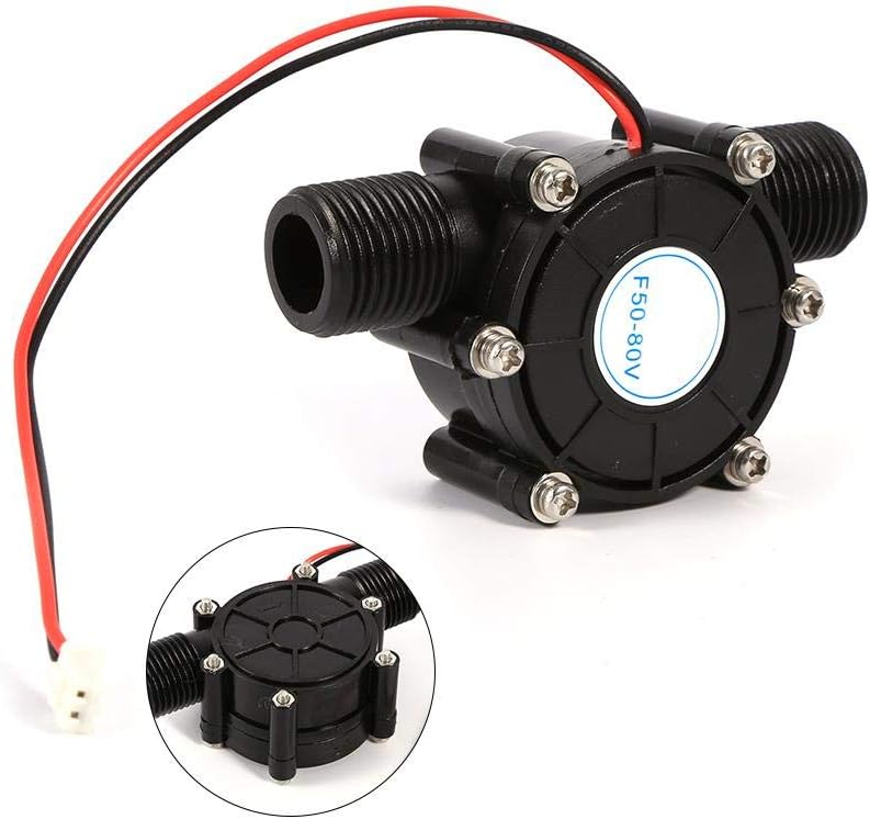 Water Generator, 10W DC 5V / 0~80V High Power Water Turbine Generator Micro Hydro Generator Micro Hydroelectric Charging Tool (0-80V)