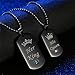 NEW-EC Promise Couples Necklace for Him Her King Queen Crown Stainless Steel Engraved Initial Relationship Chic Army Tags Pendant Necklace for Lovers Women Men GF BF Birthday Valentine's Day Gift