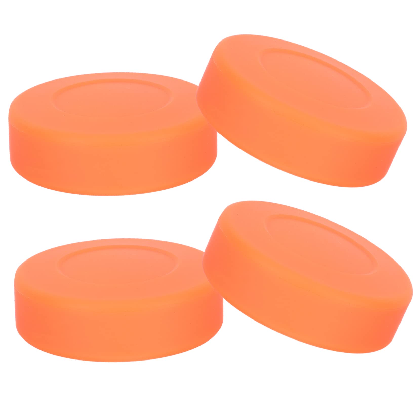 Homoyoyo Hockey Practice Ball Set - 3Pcs Adjustable Hardness Pvc Training Pucks for Roller Hockey Durable Indoor/Outdoor Use 7Cm Diameter Orange