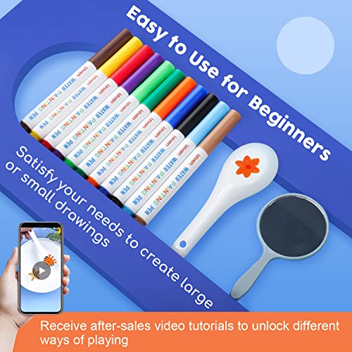 Leven Magical Water Painting Drawing Set for Kids, Floating Ink Pens 12