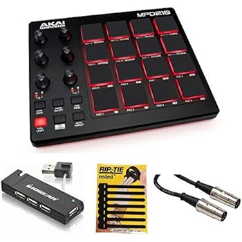 AKAI Professional MPD218 USB MIDI Controller - 16 MPC Pads, 6 Knobs