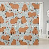 Sxakswol Puffer Fish Shower Curtain Cute Animals