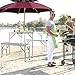 Giantex Aluminum Folding Camping Table Outdoor Portable Picnic Suitcase Table Set w/Bench 4 Seat, Silver-36 L