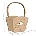 WINOMO Double Heart Wedding Girl Basket with Bowknot