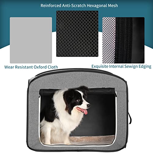 Petsfit Collapsible Dog Travel Crate, Portable Pop Up Dog Crate for