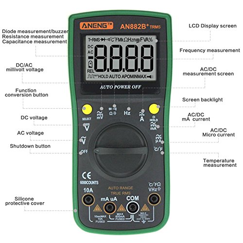 image for UEB Digital Multimeter ANENG AN882B+ True-RMS Auto Range AC/DC Meter w