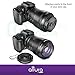 (10 Pcs Bundle) 5 Center Pinch Lens Cap (55mm) and 5 Cap Keeper Leash for Canon, Nikon, Sony and any other DSLR Camera