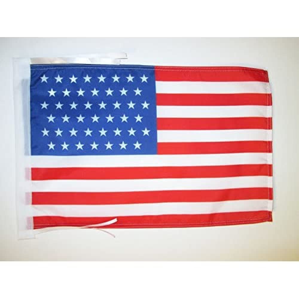AZ FLAG - United States 1896-1908 45 stars Flag - 18'' x 12'' - 100% Polyester USA - american historic Small Banner with Two Cords - Fade Resistant - Vivid Colors - 18x12 in - 45x30 Cm