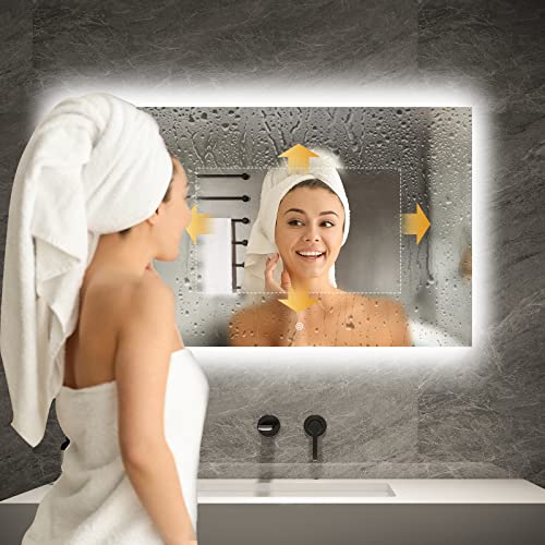 BYECOLD 40”x24” Smart Bathroom Mirror WiFi Enabled Weather Display