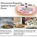 Microwave Plate Cover with Magnet, Microwave Cover Hover Magnetic Splatter Guard Lid with Steam Vent Adsorbed Function, BPA Free, Dishwasher Safe - 2 Pack