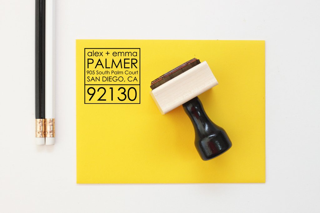 Modern Address Stamp Personalized Rubber Address Stamp