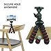 COMDY rrx-697 Mini Cell Phone Tripod Stand, Flexible Mobile Phone Holder, Octopus Mount for iPhone, Samsung, Camera - Black and Red