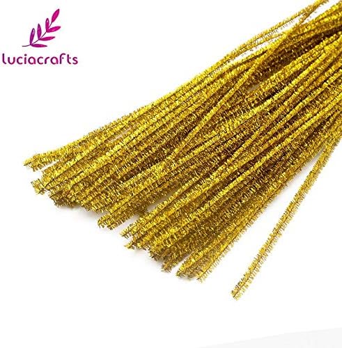 Pipe Cleaners Chenille Stems: 12" 50pcs/Pack Glitter Chenille Stems Pipe Cleaners Kids Toys DIY Handicraft Material for Creativity 22010027(5-6HS50)