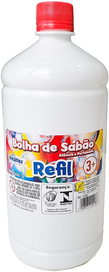 BrasilFlex | Refil de Bolhas de Sabão Atóxica | 1 Litro