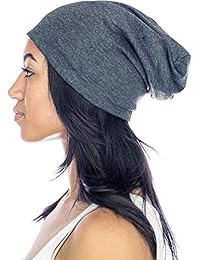 Grace Eleyae GE Sleep Cap | Slap Silky Sleeping Stylish Beanie Hat Premium Quality Head Cover for Curly Hair Women Sleep Caps (Grey)