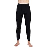 LAPASA Men's 100% Merino Wool Bottom Base Layer Thermoflux Lightweight & Midweight Thermal Underwear Pants Warm Long John