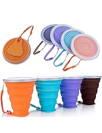 Hillento   4 tazas de café plegables de silicona,