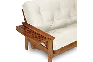 Nirvana Futons Eastridge Futon Set - Full Size, Frame, 8" Mattress, Twill Khaki Cover