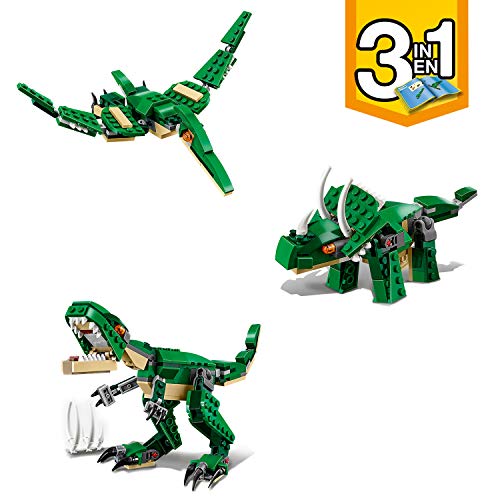 LEGO Creator Dinosaurier, 3in1 Spielzeug-Modell zum Bauen von T-Rex, Triceratops und Pterodactylus-Figuren, Bausteine-Set für Kinder ab 7 Jahren, Geschenk für Jungen und Mädchen 31058 – Bild 8
