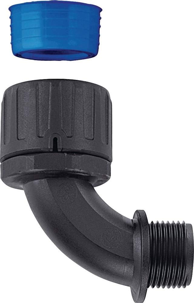 HellermannTyton 166-22808 HGL13-90-PG9-PA66/TPE-BK Hose Screw Connection Black PG9 90° Pack of 1