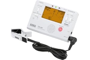 Korg TM60 Combo Tuner and Metronome with Contact Clip-on Microphone (TUTM60CWH)