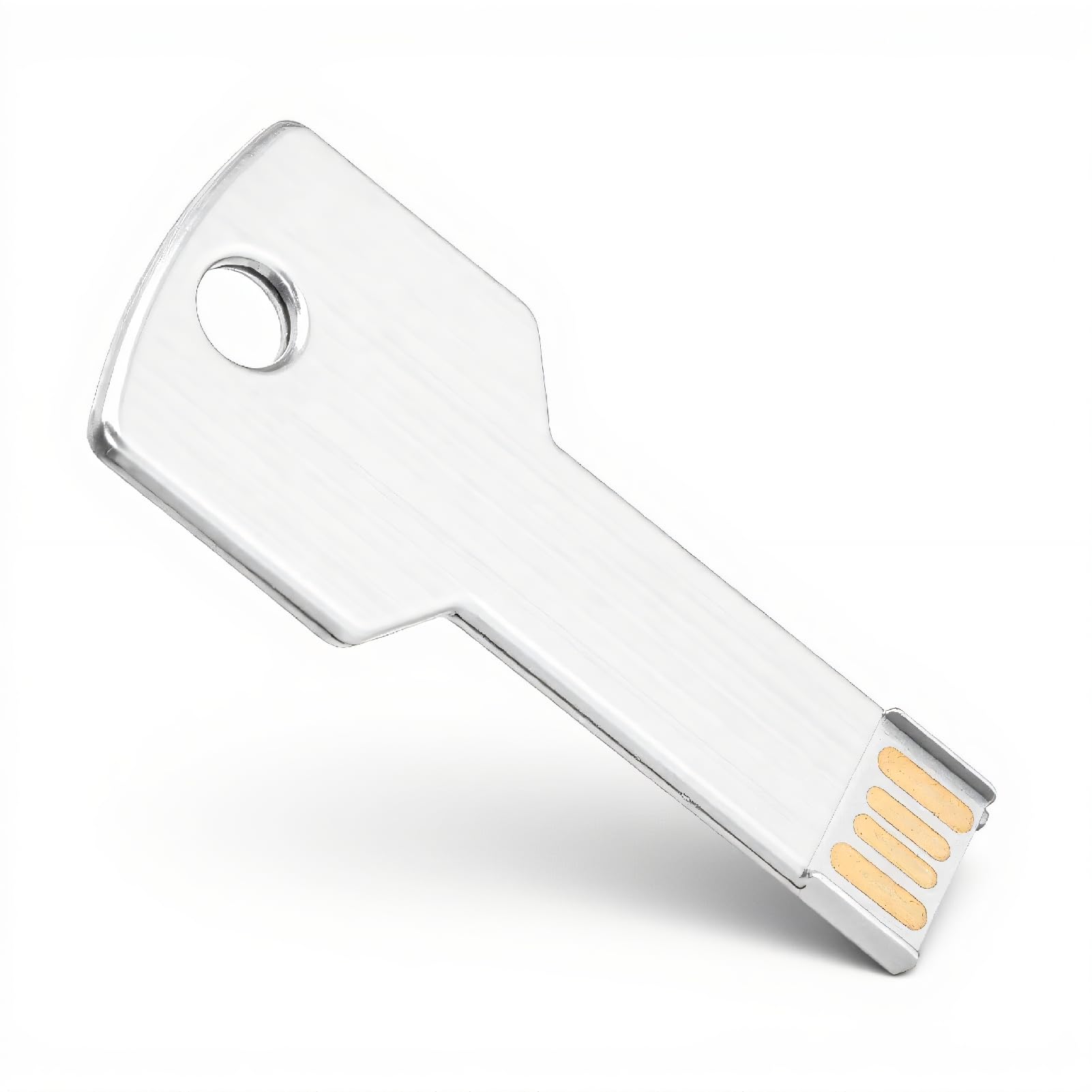 ASHATA Key Shape USB Flash Drive, Silver Thumb Drive 8GB-64GB, Memory Stick Expansion Disk, for Computer Use(32GB)