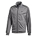 adidas Men's Essentials 3-Stripe Tricot Track Jacket, Dark Grey/Black, X-Large
