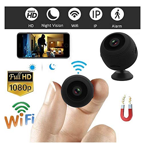 Sonmer V1 Mini Home Security Surveillance WiFi IP Camera, 155Â° Wide Angle,Support 1080P HD Night Vision Motion Detection Magnetic Base Intelligent Alarm