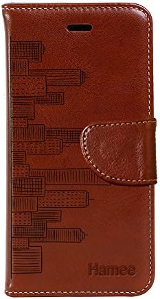 Vivo V7 Plus, Hamee Premium Leather Wallet Flip Protective Case Cover with Card Slots &amp; Stand For Vivo V7 Plus - City